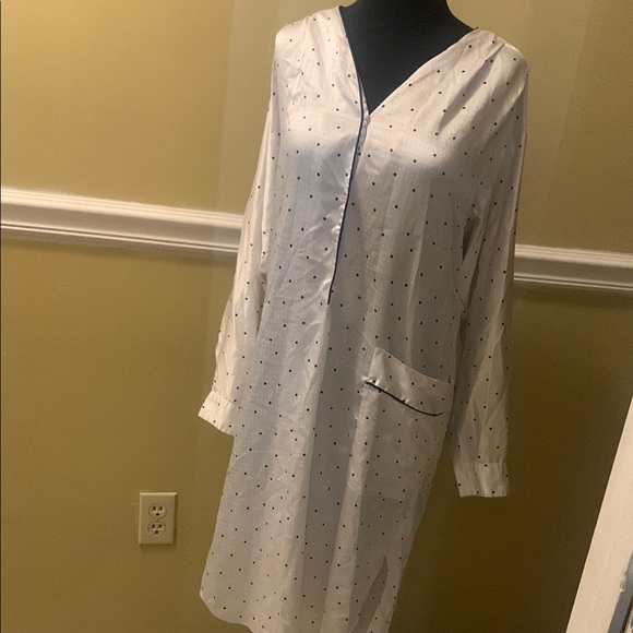 White Polka Dot Nightgown - Picture 1 of 9